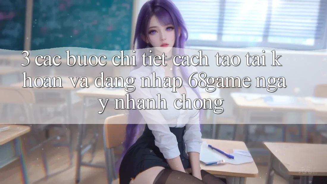 3. Các bước Chi Tiết Cách Tạo tài khoản Và Đăng Nhập 68game Ngay nhanh chóng