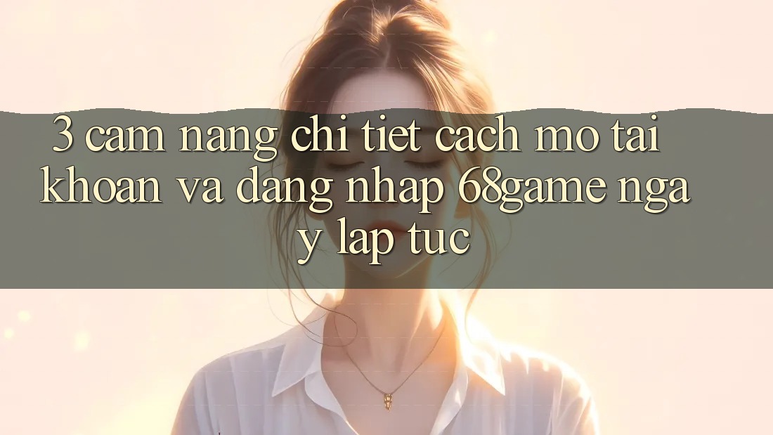 3. Cẩm nang Chi Tiết Cách Mở tài khoản Và Đăng Nhập 68game Ngay lập tức