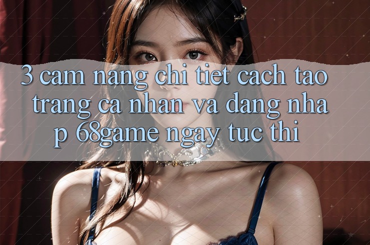 3. Cẩm nang Chi Tiết Cách Tạo trang cá nhân Và Đăng Nhập 68game Ngay tức thì