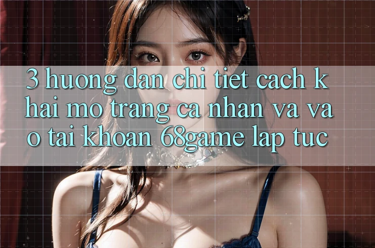 3. Hướng Dẫn Chi Tiết Cách Khai mở trang cá nhân Và Vào tài khoản 68game Lập tức