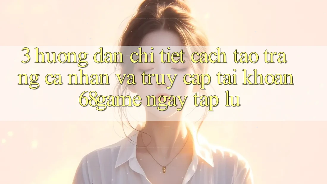 3. Hướng Dẫn Chi Tiết Cách Tạo trang cá nhân Và Truy cập tài khoản 68game Ngay tắp lự