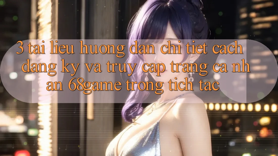 3. Tài liệu hướng dẫn Chi Tiết Cách Đăng Ký Và Truy cập trang cá nhân 68game Trong tích tắc