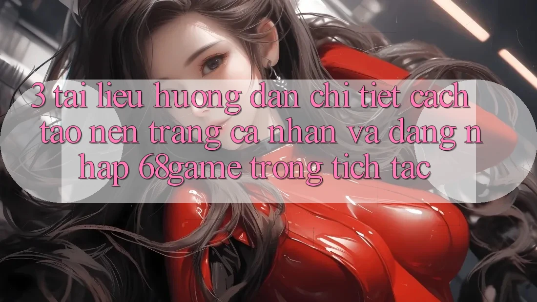 3. Tài liệu hướng dẫn Chi Tiết Cách Tạo nên trang cá nhân Và Đăng Nhập 68game Trong tích tắc