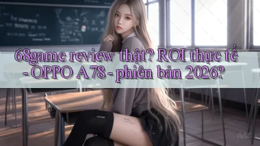 68game review thật ROI thực tế   OPPO A78   phiên bản 2026
